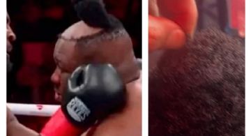 Boxeador al que se le cayó su peluquín en plena pelea por un golpe lo lanzó al público; el presidente del CMB dice que "lo encontró"