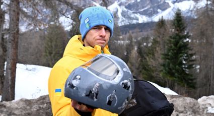 Atleta ucraniano es descalificado de los JO de Invierno por usar casco con fotos de compatriotas muertos en la guerra contra Rusia