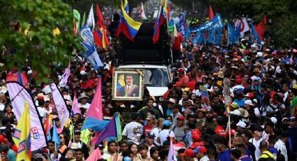Chavistas marchan en Caracas para pedir la liberación de Nicolás Maduro