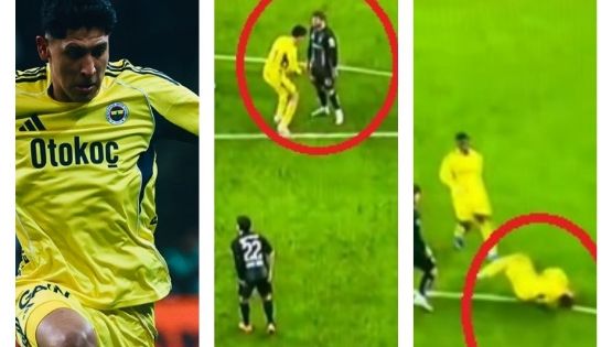 El mexicano Edson Álvarez se burla de un rival en Turquía al cantarle un gol en la cara y luego cae al césped tras un ligero empujón