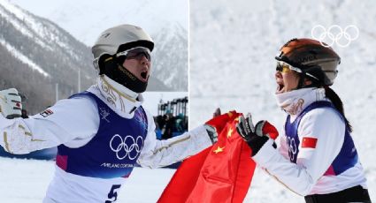 ¡Unidos en el triunfo! Atleta chino emula a su esposa y ambos ganan oro olímpico en saltos acrobáticos de esquí en los Juegos de Invierno