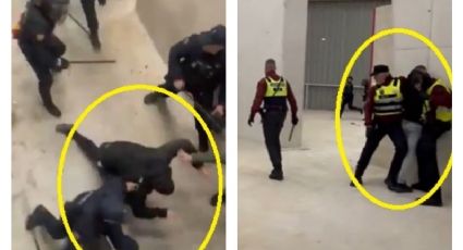 ¡Violencia en LaLiga! Policías se enfrentan con aficionados del Osasuna a 'macanazos' tras victoria ante el Real Madrid