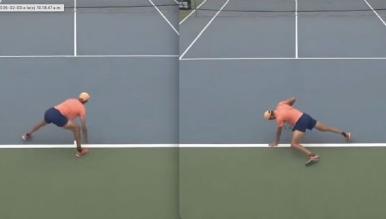 Se puso raro el juego: tenista hace extraños movimientos durante un partido y su video se vuelve viral; aparentemente sufría calambres