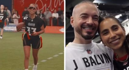 J Balvin queda ‘deslumbrado’ por la mexicana Diana Flores tras jugar un ‘tochito’ previo al Super Bowl: “Fuego latino”