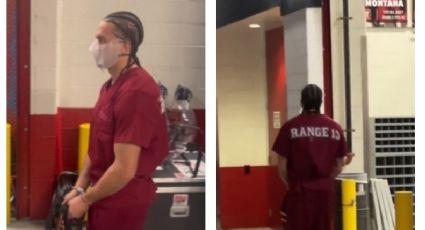 Como preso: Mack Hollins, receptor de Patriots, llega al Super Bowl LX descalzo y esposado de pies y manos