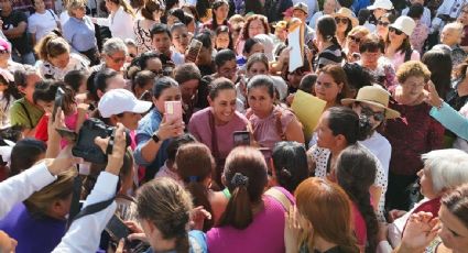 Sheinbaum sufre incidente en el ojo durante gira en Nayarit