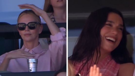 Charlize Theron baila una canción de Dua Lipa en Indian Wells; presencian la derrota de Carlos Alcaraz ante Daniil Medvedev