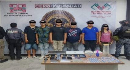 Arrestan a seis integrantes del CJNG en Tuxtla Gutiérrez; les aseguran armas, drogas y vehículos
