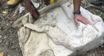 La inusual tumba romana recién hallada en Apollosa contiene escenas de combates gladiadores