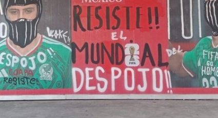 Murales del Tri en el Estadio Azteca sufren vandalismo con protestas contra el Gobierno: "México, resiste", "El Mundial del despojo"