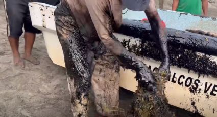 Derrame de hidrocarburo contamina playas de Pajapan y Coatzacoalcos, en Veracruz
