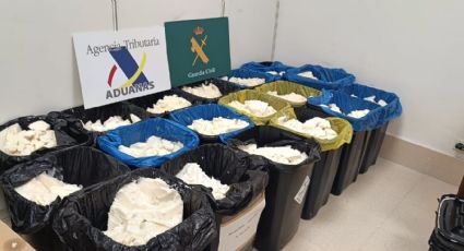 Incautan en Madrid 625 kilos de metanfetamina enviada desde México; iba oculta en botes de aceite de coco