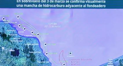 Marina confirma que derrame en el Golfo de México tiene su origen en tres fuentes: un buque y “emanaciones naturales” de chapopoteras
