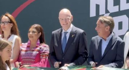 Gianni Infantino, presidente de la FIFA, visita Iztapalapa y el CAR antes de llegar al Estadio Azteca para el México-Portugal