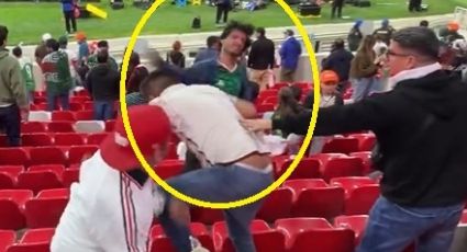 ¡Reapertura violenta! Aficionados de México se pelean a golpes al término del duelo entre el Tri y Portugal en el Estadio Azteca