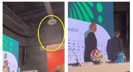 Se encienden las alarmas: Suena la alerta de humo en plena conferencia de la selección del Congo en el Estadio Akron y evacuan la sala de prensa