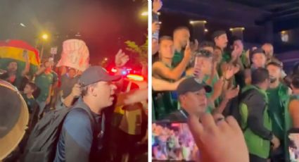 Aficionados de Bolivia le ofrecen una emotiva serenata a su selección en Monterrey de cara al repechaje ante Irak