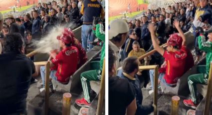 Aficionados de Pumas agreden en CU a dos fans de Toluca y les arrojan cerveza tras perder ante los Diablos: “Sáquenlos por su seguridad”