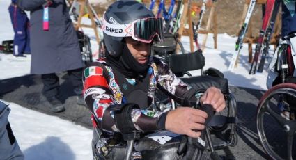 El mexicano Arly Velásquez cuenta con emotivo apoyo en los Juegos Paralímpicos de Invierno, pero sufre una caída y no termina su prueba