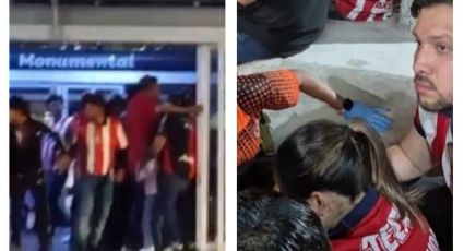 ¡Violencia en el Clásico tapatío! Se presentan al menos tres enfrentamientos entre aficionados de Atlas y Chivas; hubo mujeres agredidas