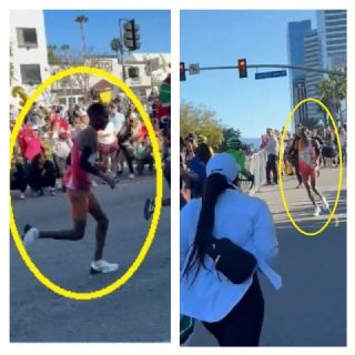 Corredor que perdió el Maratón de LA se desvió del recorrido antes la meta por seguir a una moto