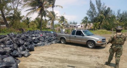 Hallan bolsas negras en playas de Veracruz; Marina afirma que contienen sargazo, no hidrocarburos