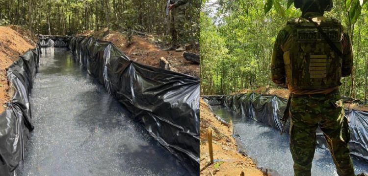 "Huachicol" en Ecuador: hallan un estanque ilegal con más de 22 mil litros de gasolina al aire libre