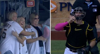 ¡Es una niña! Catcher de los Pirates ayuda a su compañero Braxton Ashcraft a revelar el sexo de su bebé en pleno partido de Grandes Ligas