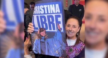 "Fuerza, Cristina": Sheinbaum muestra su apoyo a la expresidenta de Argentina acusada de corrupción