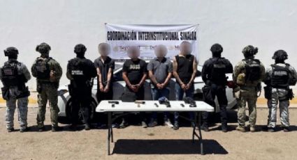 Detienen en Culiacán a cuatro sujetos armados a bordo de un vehículo robado