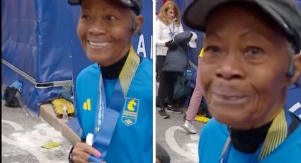 Inspirador: mujer de 82 años cumple en Boston su reto de correr los seis maratones de más prestigio