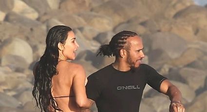 Lewis Hamilton, piloto siete veces campeón de Fórmula 1, es captado en una romántica cita con Kim Kardashian en las playas de Malibú