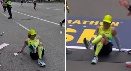 ¡Increíble! Una mujer se arrastra los dos últimos kilómetros y logra llegar a la meta en el Maratón de Boston