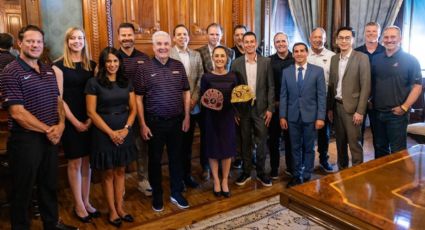 Sheinbaum recibe a los Padres de San Diego y los Diamondbacks de Arizona antes de su serie de temporada regular en CDMX