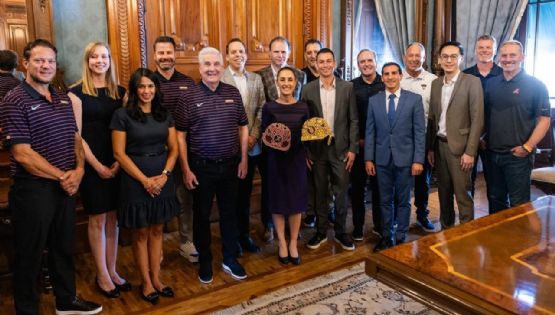 Sheinbaum recibe a los Padres de San Diego y los Diamondbacks de Arizona antes de su serie de temporada regular en CDMX