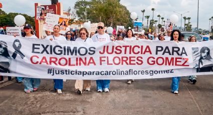 Familiares y amigos de Carolina Flores, víctima de feminicidio, marchan en Baja California para exigir justicia