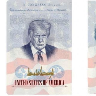 EU alista pasaportes por el 250 aniversario de la Independencia; incluirá la imagen de Trump