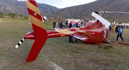 Se accidenta helicóptero en festival de Michoacán; hay cinco heridos