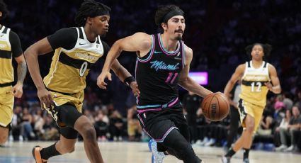El mexicano Jaime Jaquez anota 32 puntos en triunfo del Heat; luego voló a Phoenix para apoyar a su hermana en la Final de la NCAA