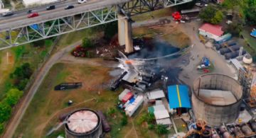 Se registra la explosión e incendio de un camión cisterna debajo de un puente en Panamá; hay dos heridos