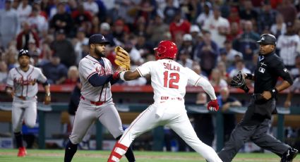 ¡Pelea en las Grandes Ligas! Jorge Soler, de los Angels, se le va a los golpes a Reynaldo López, de Bravos