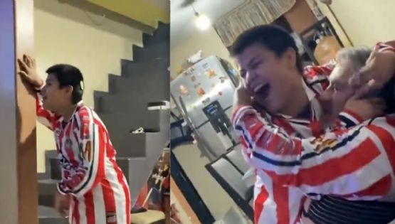 Aficionado de Chivas con discapacidad conmueve con su festejo en el empate ante Pumas; Amaury Vergara ya lo contactó