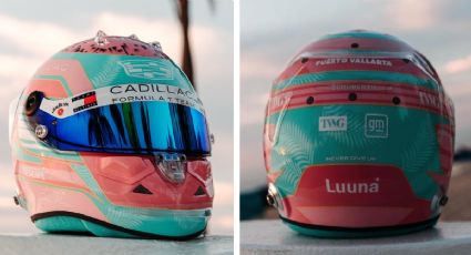 ¡Diseño espectacular! Checo Pérez luce casco especial inspirado en Miami para el Gran Premio de la ciudad