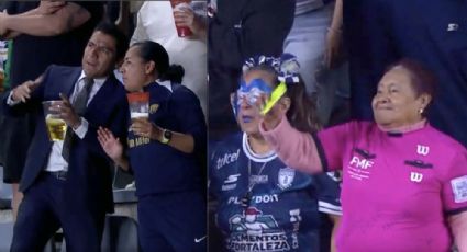 Oficinista que se sentía entrenador y señora con playera de árbitro, los personajes que ‘robaron cámara’ en el Pachuca vs Pumas