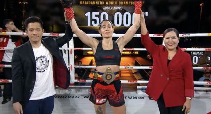 ¡Trepidante nocaut! Laura Burgos se convierte en la primera mexicana en conquistar el campeonato Rajadamnern Stadium de Muay Thai