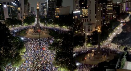 ¡Festejo multitudinario! El Ángel y Reforma lucieron abarrotados hasta la madrugada por la celebración del título de Cruz Azul