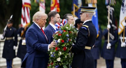 "Irán nunca tendrá un arma nuclear", dice Trump en homenaje a soldados muertos en el conflicto