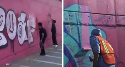Tres jóvenes fueron arrestados por grafitear mural mundialista en Guadalajara; las autoridades determinaron reparación del daño