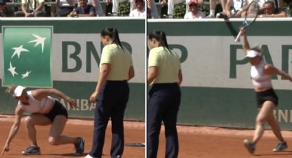Tremendo berrinche: Yulia Putintseva azota su raqueta frente a la juez de silla y manda a callar al público en Roland Garros