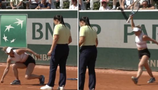 Tremendo berrinche: Yulia Putintseva azota su raqueta frente a la juez de silla y manda a callar al público en Roland Garros